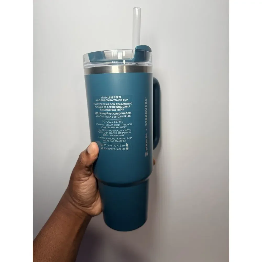 Stanley X Starbucks Mexico TEAL BLUE GREEN 30oz Quencher Tumbler BNWT - Picture 3 of 6